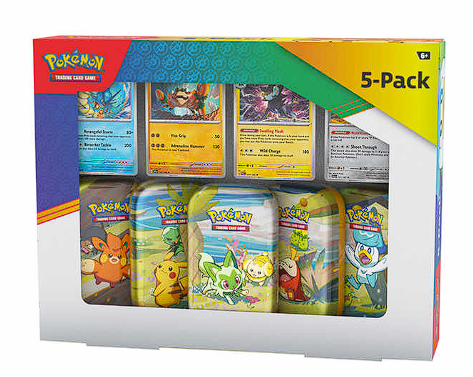 Pokémon TCG: Scarlet & Violet Paldea Friends 5-Pack Mini Tin Bundle - EN